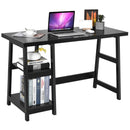 Trestle Computer Desk Indoor Office Workstation w/Removable Shelf HW63370