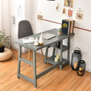 Trestle Computer Desk Indoor Office Workstation w/Removable Shelf HW63370