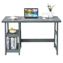 Trestle Computer Desk Indoor Office Workstation w/Removable Shelf HW63370