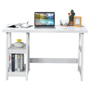Trestle Computer Desk Indoor Office Workstation w/Removable Shelf HW63370