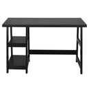 Trestle Computer Desk Indoor Office Workstation w/Removable Shelf HW63370