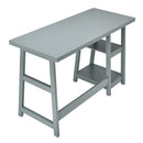 Trestle Computer Desk Indoor Office Workstation w/Removable Shelf HW63370
