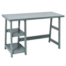 Trestle Computer Desk Indoor Office Workstation w/Removable Shelf HW63370