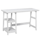 Trestle Computer Desk Indoor Office Workstation w/Removable Shelf HW63370