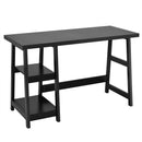 Trestle Computer Desk Indoor Office Workstation w/Removable Shelf HW63370