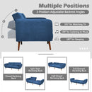 Convertible Futon Sofa Bed Adjustable Couch Sleeper w/ Wood Legs HW66380