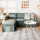 Convertible Sectional Sofa L-Shaped Couch w/Reversible Chaise HW67558