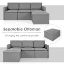 Convertible Sectional Sofa L-Shaped Couch w/Reversible Chaise HW67558