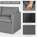 Convertible Sectional Sofa L-Shaped Couch w/Reversible Chaise HW67558