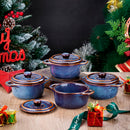 4-Piece Ceramic Porcelain Baking Oven Ramekins with Lid