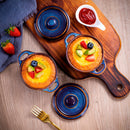4-Piece Ceramic Porcelain Baking Oven Ramekins with Lid