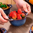 4-Piece Ceramic Porcelain Baking Oven Ramekins with Lid