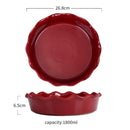 Pie Dish,No-Stick Stoneware Quiche Pan, Baking Plate w/ Crinkle Rim