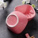 Japanese Style Pink Porcelain Sushi Set with Gift Box