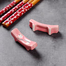 Japanese Style Pink Porcelain Sushi Set with Gift Box
