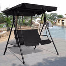 Loveseat Patio Canopy Swing Glider Hammock Cushioned Steel Frame Bench Outdoor Patio Swing Garden Furniture OP70493