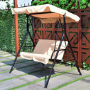 Loveseat Patio Canopy Swing Glider Hammock Cushioned Steel Frame Bench Outdoor Patio Swing Garden Furniture OP70493