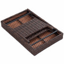 Folding PE Rattan Side Coffee Table Patio Garden Outdoor Furniture Brown NEW Home Furniture HW63889