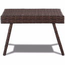 Folding PE Rattan Side Coffee Table Patio Garden Outdoor Furniture Brown NEW Home Furniture HW63889