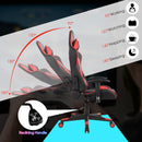 Gaming Desk&Massage Gaming Chair Set w/Headphone Hook&Game Storage HW65903+HW66290