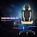 Gaming Desk&Massage Gaming Chair Set w/Headphone Hook&Game Storage HW65903+HW66290