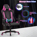 Gaming Desk&Massage Gaming Chair Set w/Headphone Hook&Game Storage HW65903+HW66290