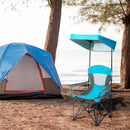 Portable Folding Camping Canopy Chair w/ Cup Holder Cooler Outdoor OP70570