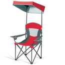 Portable Folding Camping Canopy Chair w/ Cup Holder Cooler Outdoor OP70570