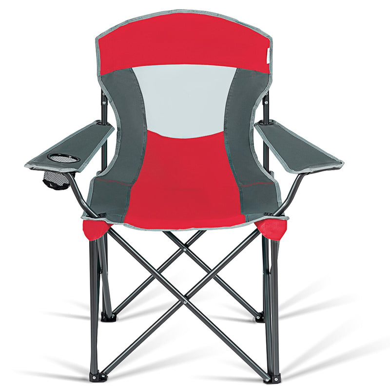 Portable Folding Camping Canopy Chair w/ Cup Holder Cooler Outdoor OP70570