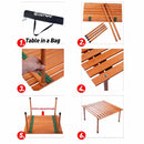 Folding Roll Up Table Portable Indoor Outdoor Picnic Party Dining Camp Tables Modern Wood Desk Home Furniture OP3558