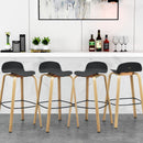 Costway Modern Set of 4 Barstools 30inch Pub Chairs w/Low Back&Metal Legs 2*HW67490