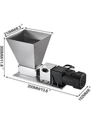 Electric Grain Mill, Stainless Steel 2-Roller Barley Crusher, Homebrews Beer Brewing Grain Crusher