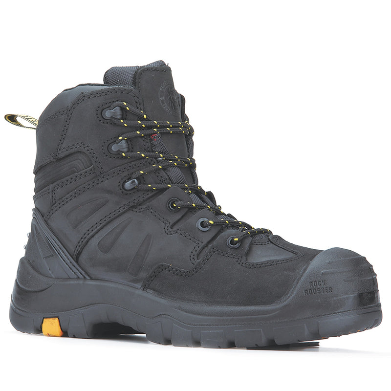 Black Composite Toe Cap Boots Men Construction Security Ankle Work Shoes