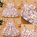 Baby Girls Dress Toddlers Summer O Neck Floral Printed Sleeveless Dress Newbron Baby Girls
