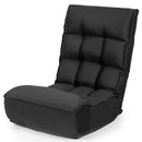 4-Position Floor Chair Folding Lazy Sofa w/Adjustable Backrest& Headrest HW66375