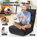 4-Position Floor Chair Folding Lazy Sofa w/Adjustable Backrest& Headrest HW66375