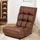 4-Position Floor Chair Folding Lazy Sofa w/Adjustable Backrest& Headrest HW66375