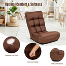 4-Position Floor Chair Folding Lazy Sofa w/Adjustable Backrest& Headrest HW66375