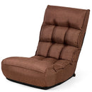4-Position Floor Chair Folding Lazy Sofa w/Adjustable Backrest& Headrest HW66375