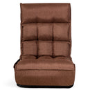 4-Position Floor Chair Folding Lazy Sofa w/Adjustable Backrest& Headrest HW66375
