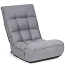 4-Position Floor Chair Folding Lazy Sofa w/Adjustable Backrest& Headrest HW66375
