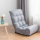 4-Position Floor Chair Folding Lazy Sofa w/Adjustable Backrest& Headrest HW66375
