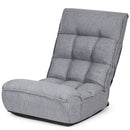 4-Position Floor Chair Folding Lazy Sofa w/Adjustable Backrest& Headrest HW66375