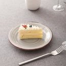4/8/12-Pieces Natural Porcelain Dessert Plate Vintage Look Ceramic