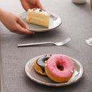 4/8/12-Pieces Natural Porcelain Dessert Plate Vintage Look Ceramic