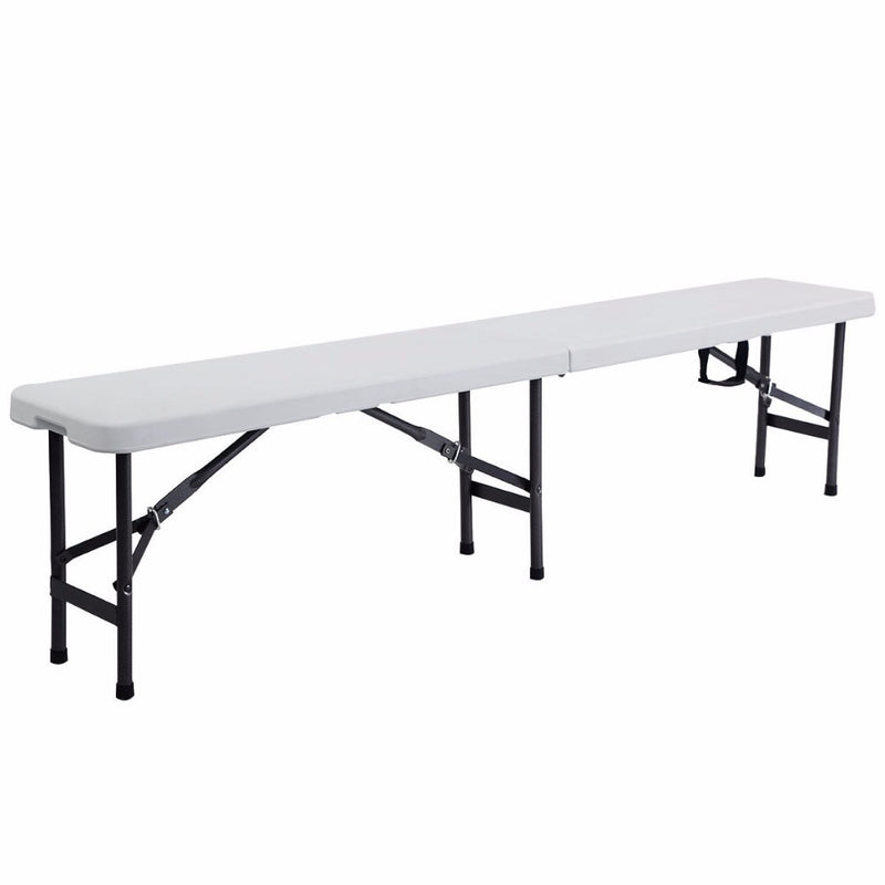 6' Portable Plastic In/Outdoor Picnic Party Camping Dining Folding Bench  OP2776