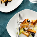 6-Piece 7.5 Inch White Porcelain Dessert Plate Set Snack Fruit Cake Plate Dishes Set Kitchen