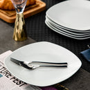 6-Piece 7.5 Inch White Porcelain Dessert Plate Set Snack Fruit Cake Plate Dishes Set Kitchen