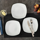 6-Piece 7.5 Inch White Porcelain Dessert Plate Set Snack Fruit Cake Plate Dishes Set Kitchen