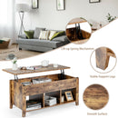Lift Top Coffee Table w/ Storage Compartment Shelf Living Room Black/Retro